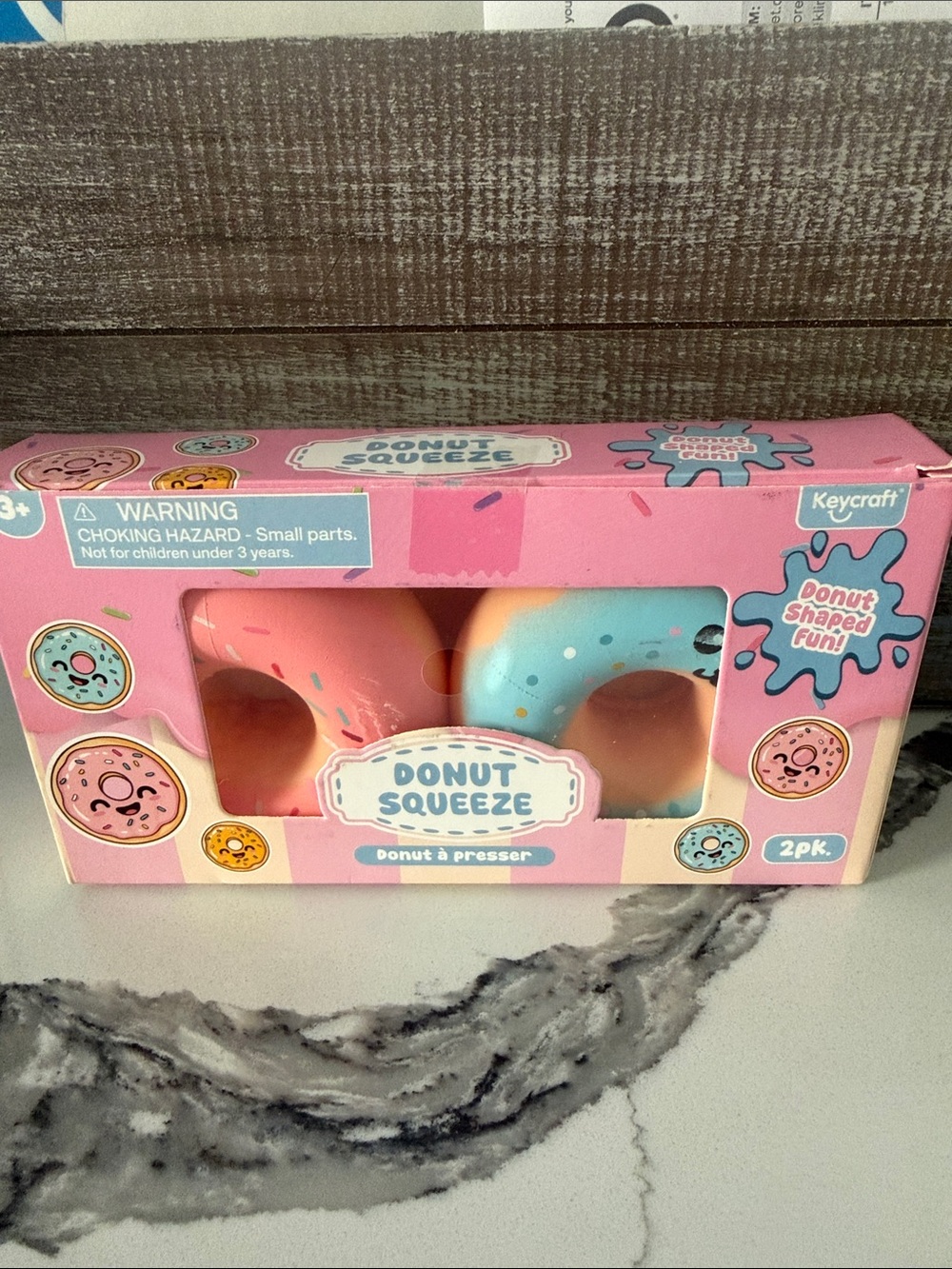 Squeeze Donut Squeeze Toy Set - Pink and Light Blue